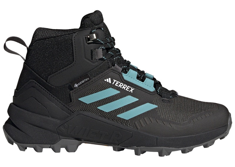 adidas Terrex Swift R3 Mid Gore-Tex Core Black Mint Ton Grey (Women's)