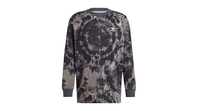 adidas Tie-Dyed Long Sleeve T-Shirt Black