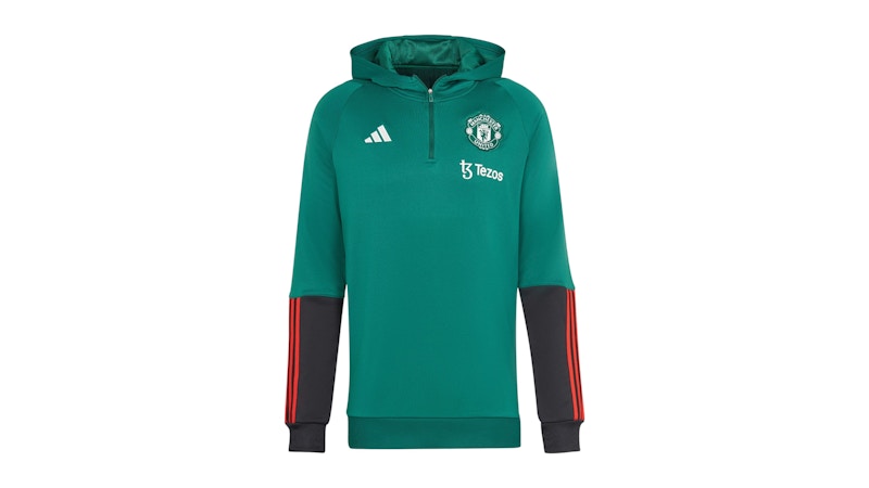 adidas Tiro 23 Hoodie Manchester United Collegiate Green Black Active Red
