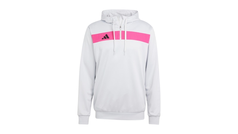adidas Tiro 25 Essentials Sweat Hoodie Clear Grey/Real Magenta