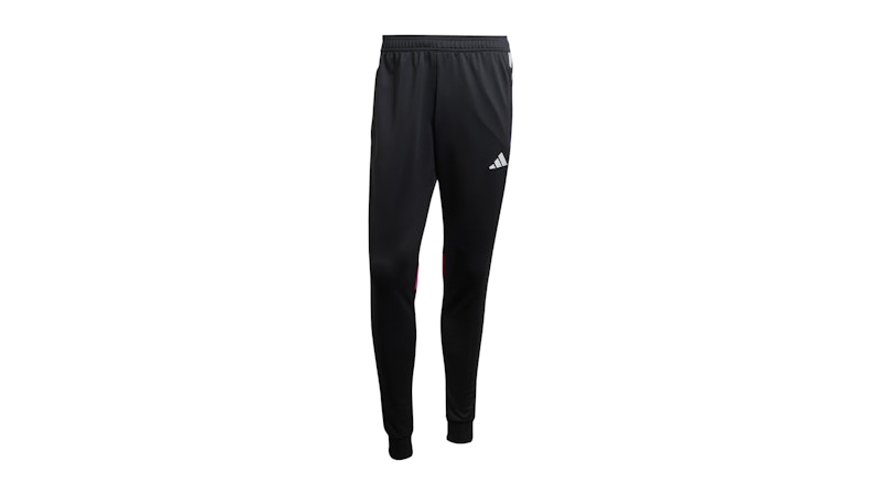 adidas Tiro 25 Essentials Sweat Tracksuit Bottoms Black/Clear Grey/Real Magenta
