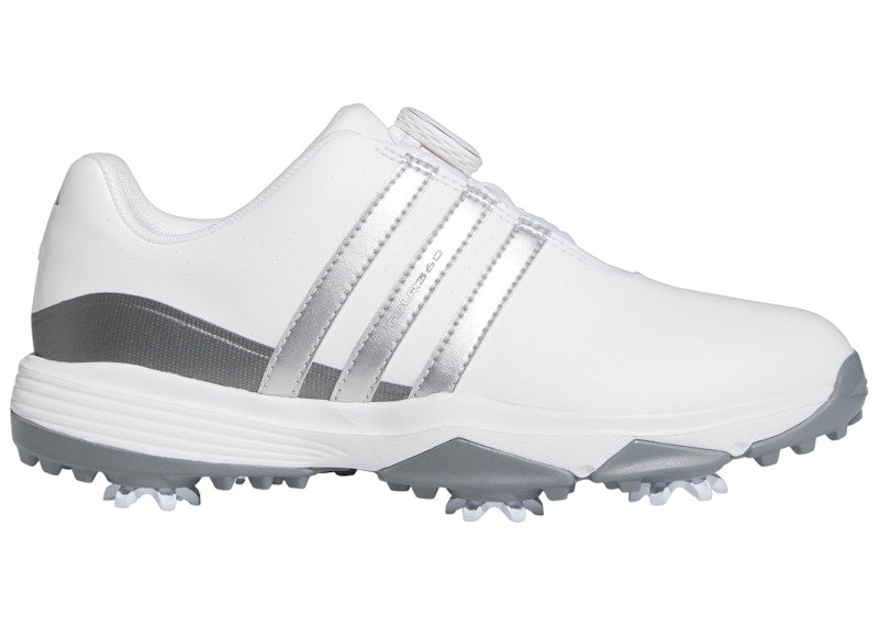 adidas Tour360 24 BOA Golf Cloud White Silver Metallic Iron Metallic (GS)