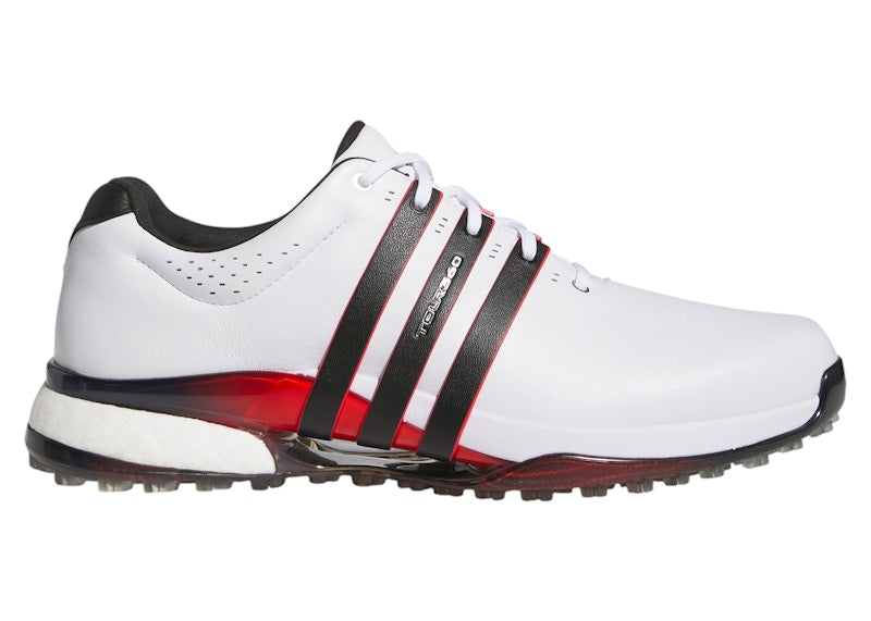 adidas Tour360 25 Spikeless Golf Cloud White Core Black Lucid Red