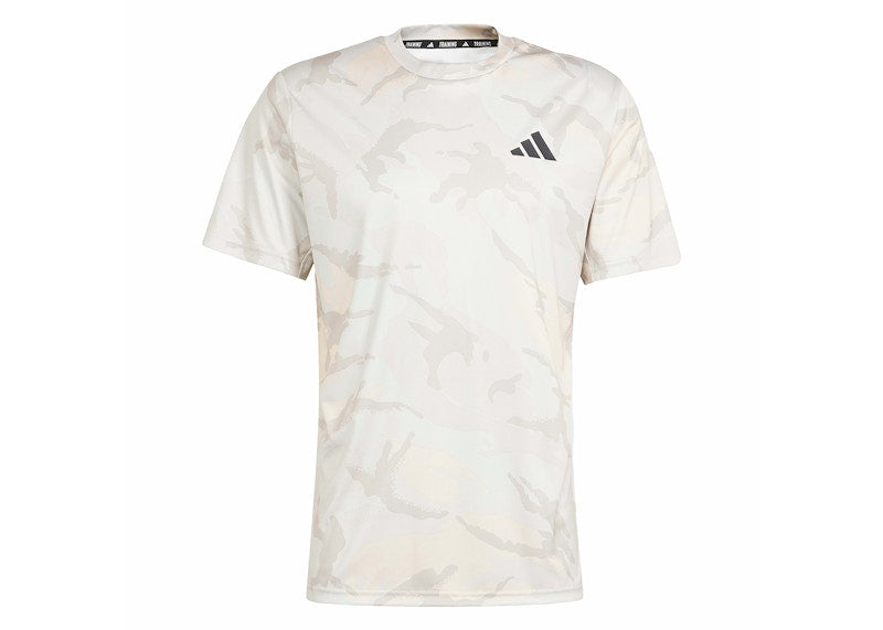 adidas Train Essentials Seasonal Camo Tee Crystal Sand/Orbit Grey/Aluminium/Wonder Beige