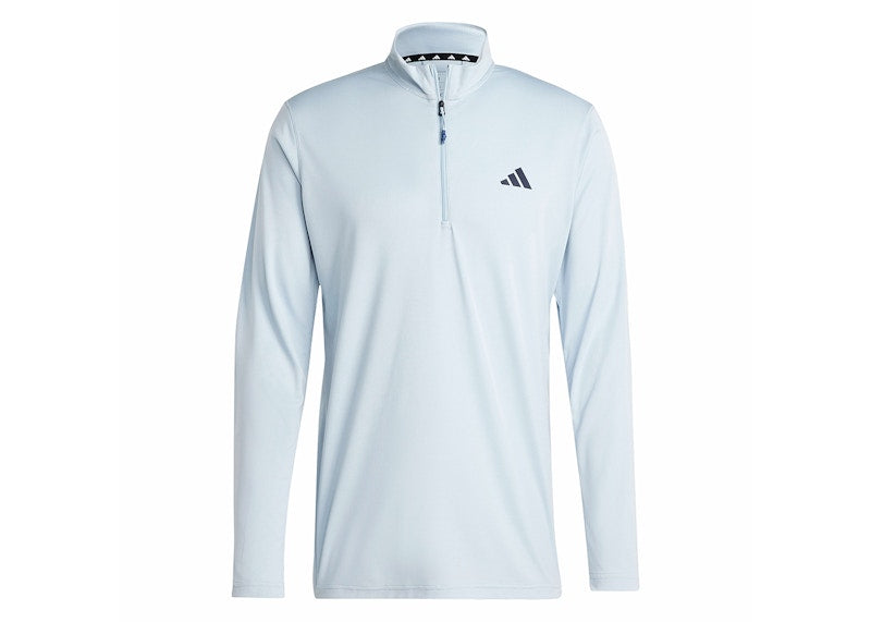 adidas Train Essentials Seasonal Training 1/4-Zip Long Sleeve Tee Wonder Blue/Legend Ink