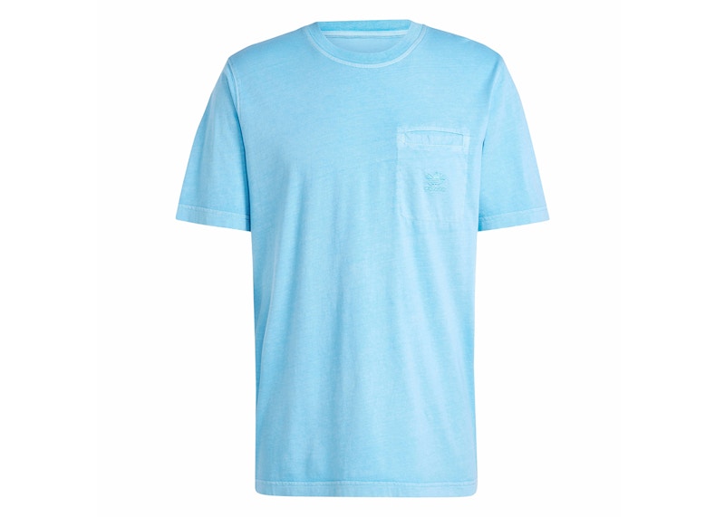 adidas Trefoil Essentials Dye Pocket Tee Semi Blue Burst