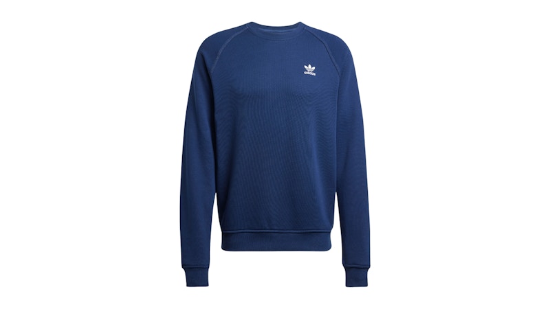 adidas Trefoil Essentials French Terry Crew Sweatshirt Night Indigo