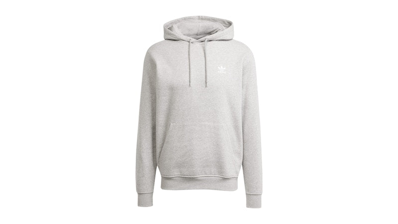 adidas Trefoil Essentials Hoodie Medium Grey Heather White