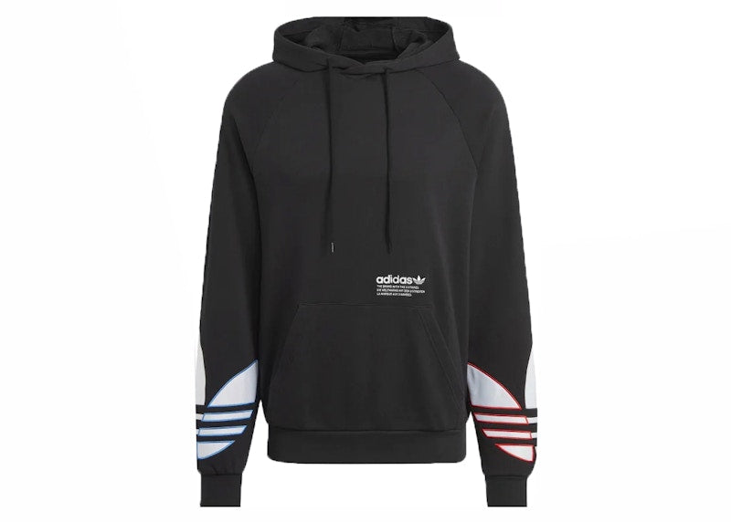 adidas Tricolor Trifoil Pullover Hoodie Black