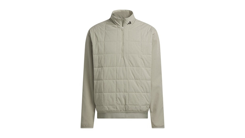 adidas Ultimate365 Quilted Dwr Half Zip Sweatshirt Silver Pebble