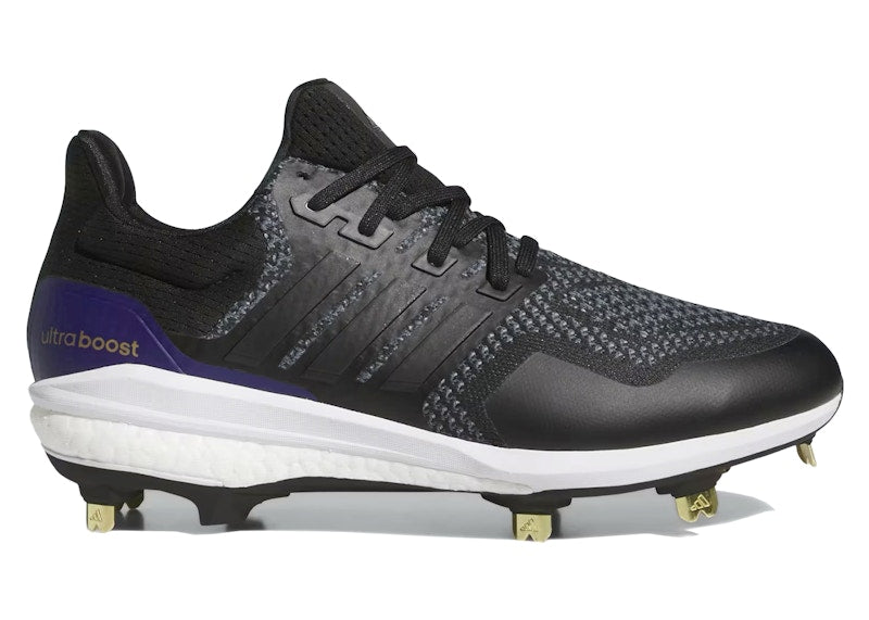 adidas Ultra Boost 1.0 DNA Dugout Cleats OG Black Gold Purple