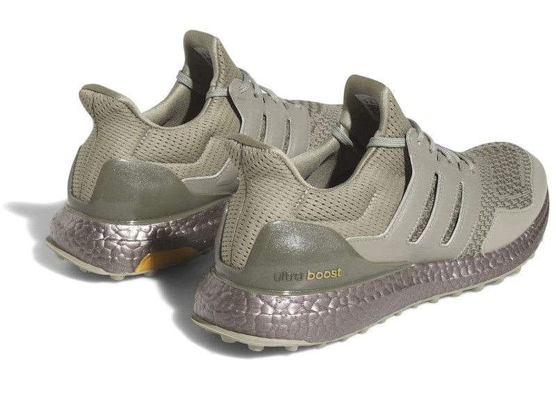 adidas Ultra Boost Spikeless Golf Silver Pebble Olive Strata