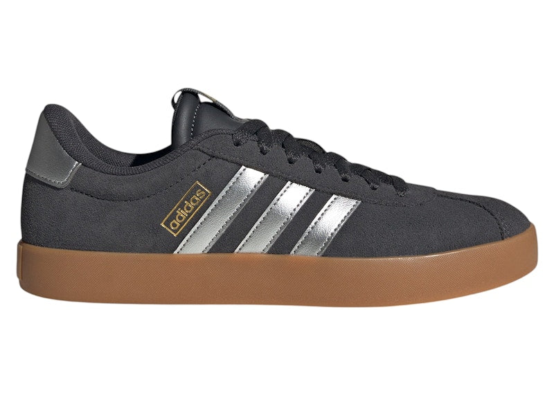 adidas VL Court 3.0 Carbon Silver Metallic Gold (Women's)