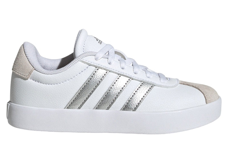 adidas VL Court 3.0 Cloud White Silver Metallic Grey One (GS)