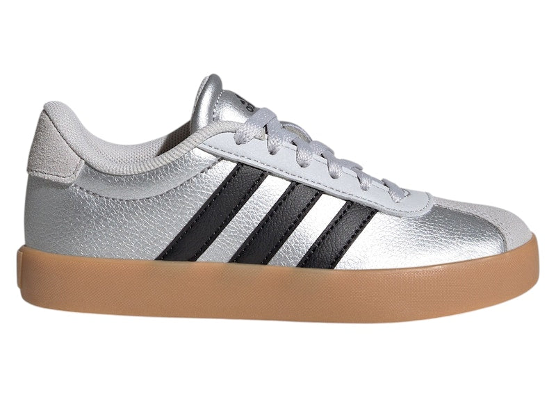 adidas VL Court 3.0 Silver Metallic Black (GS)