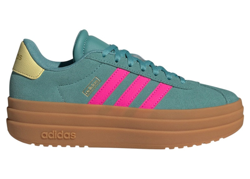adidas VL Court Bold Powder Teal Shock Pink Powder Yellow (GS)