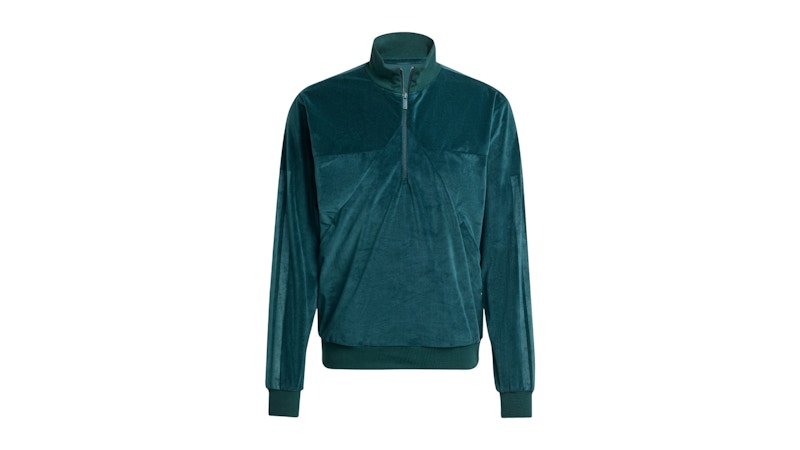 adidas Velour Half Zip Track Top Aurora Ivy