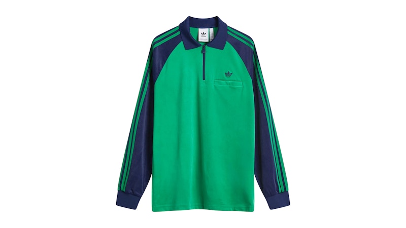 adidas Velour Polo Green/Night Indigo