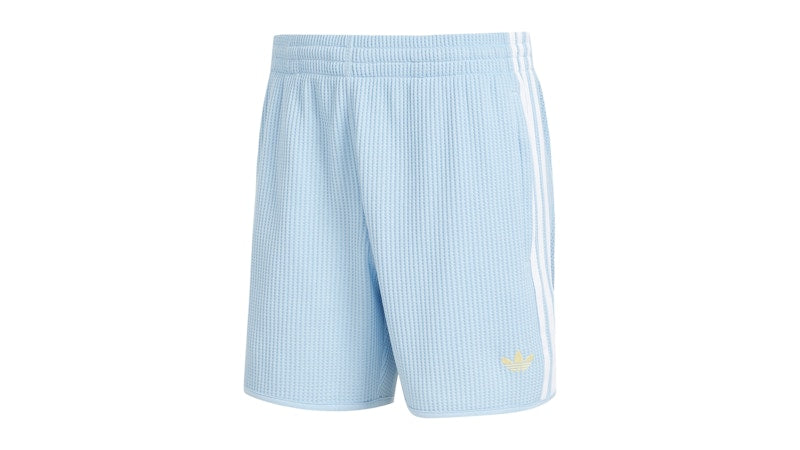 adidas Waffle Knit Sprinter Shorts Clear Sky White Almost Yellow