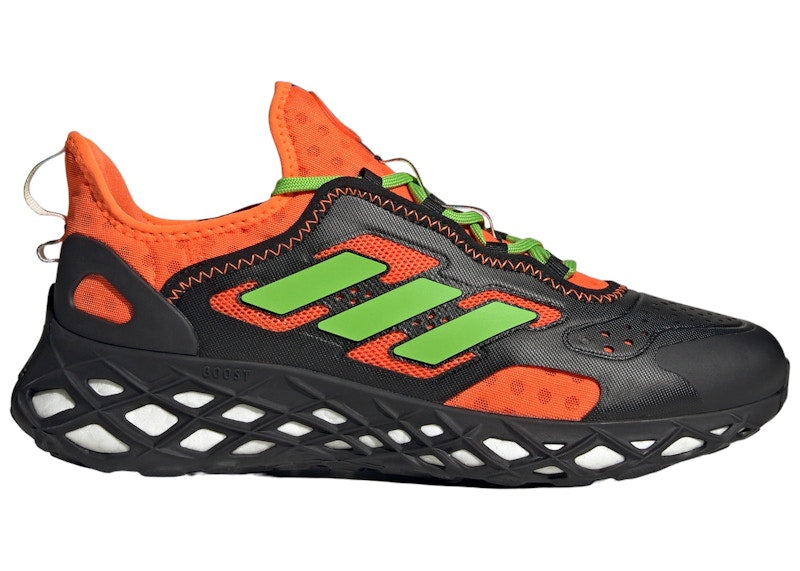adidas Web Boost Core Black Team Semi Sol Green2 Impact Orange