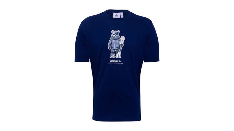 adidas Winter Sports Ski Bear Graphic T-Shirt Dark Blue