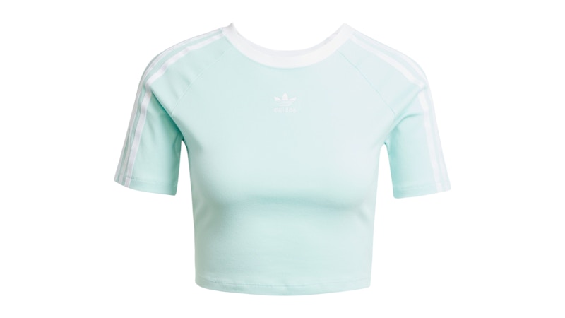 adidas Women's 3-Stripes Baby T-Shirt Semi Flash Aqua