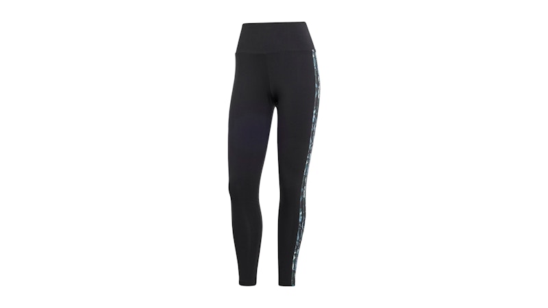 adidas Women's 3-Stripes Flower Leggings Black