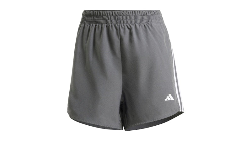 adidas Women's 3-Stripes High-Rise Shorts Grey Six/White