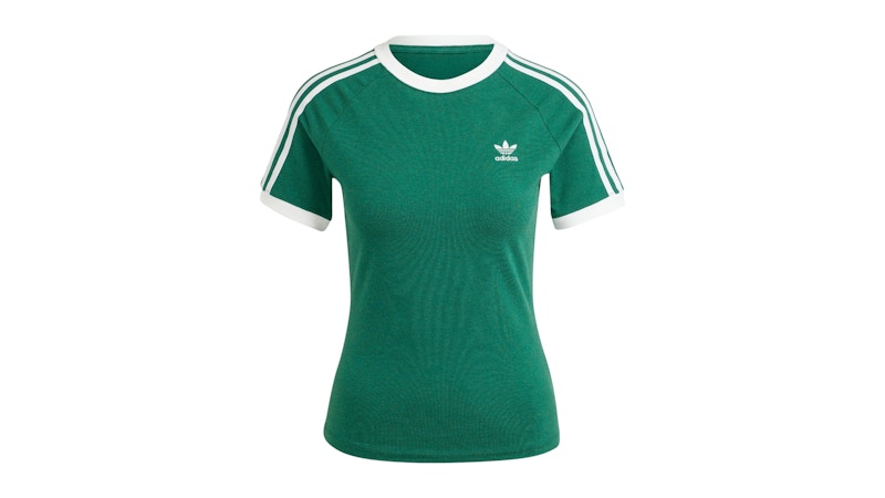 adidas Women's 3-Stripes Slim Raglan T-Shirt Colleg. Green Mel.