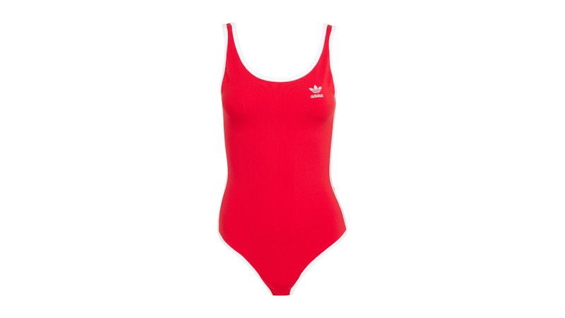 adidas Women's Adicolor 3-Stripes Bodysuit Better Scarlet