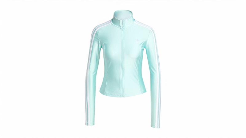 adidas Women's Adicolor 3-Stripes Slim Track Top Semi Flash Aqua