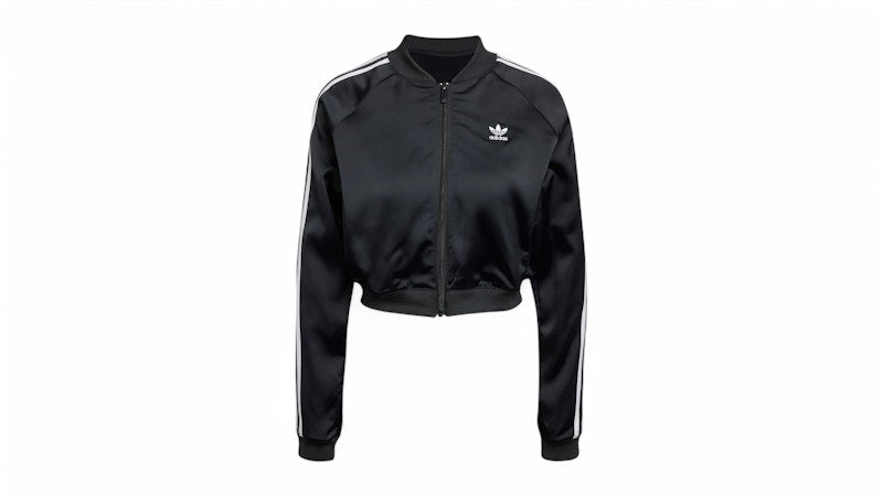 adidas Women's Adicolor Satin Track Top Black