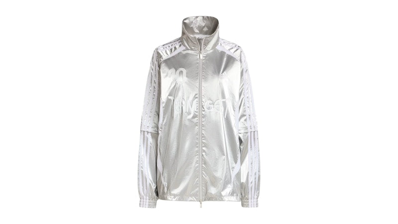 adidas Women's Adilenium Season 4 Teamgeist Oversized Silver Track Top Silver Metallic