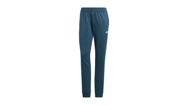 adidas Women's Aeroready Game And Go Regular Tapered Fleece Pant Arctic Night/White