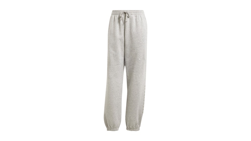adidas Women's All Szn Fleece Graphic Loose Pant Medium Grey Heather