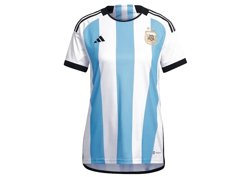 adidas Womens Argentina 2022 Home Jersey White/Light Blue
