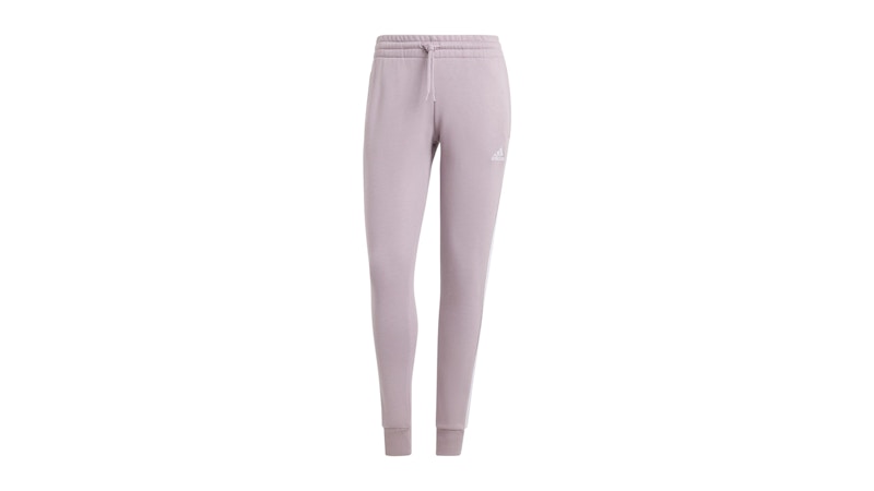 adidas Women's Essentials 3-Stripes Fleece Pant Preloved Fig
