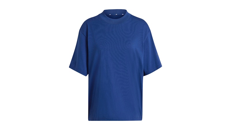 adidas Women's Essentials Contemporary Logo Boyfriend T-Shirt Dark Blue