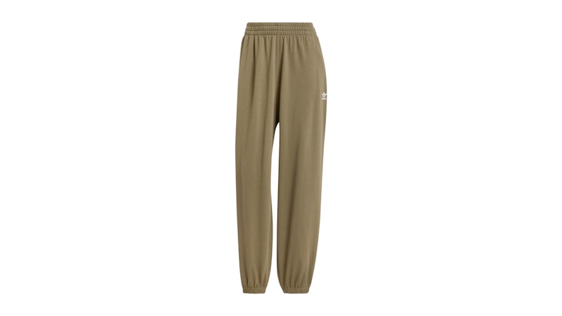 adidas Women's Essentials Fleece Boyfriend Pant Olive Strata