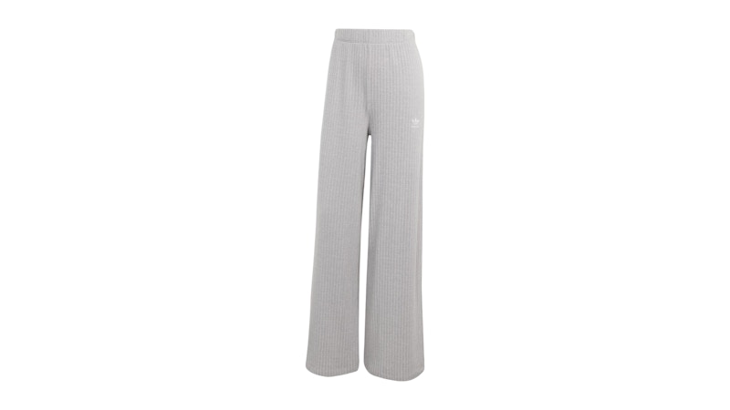 adidas Women's Essentials Wide Rib Pants Medium Grey Heather