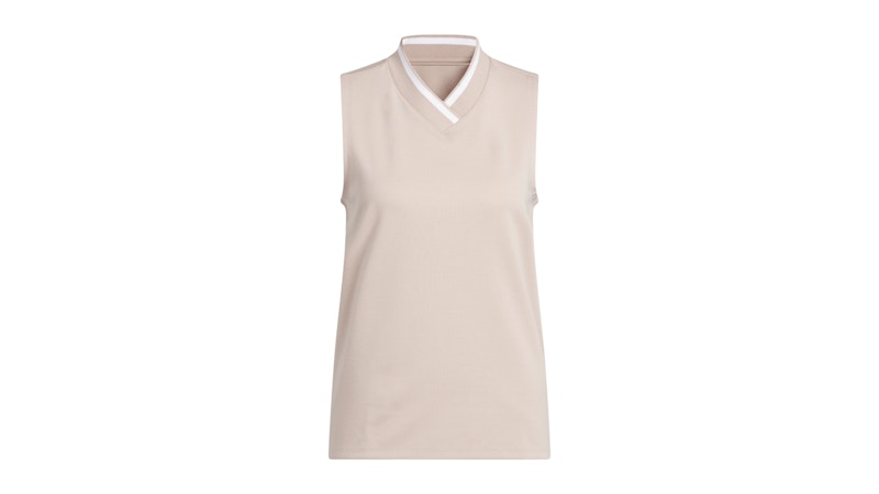 adidas Women's Go-To Sleeveless Polo Shirt Wonder Taupe