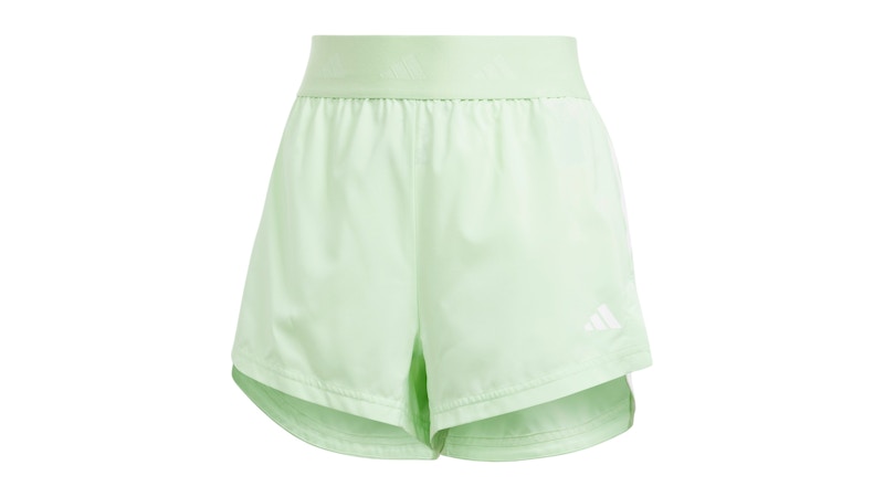 adidas Women's Hyperglam Woven Shorts Semi Green Spark/White