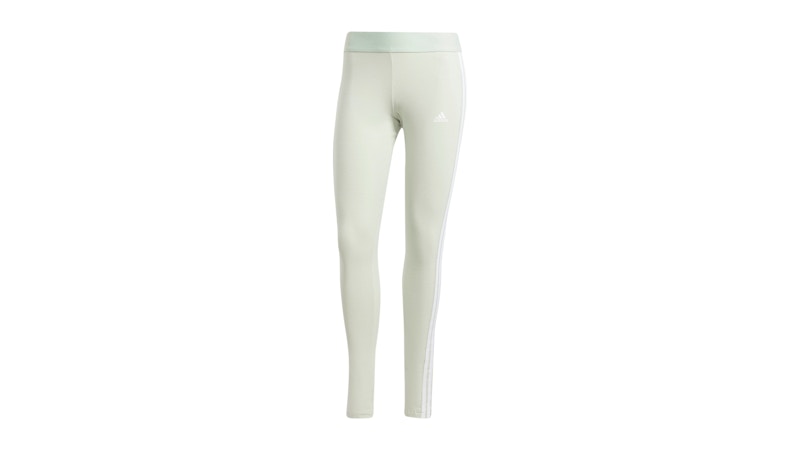 adidas Women's Loungewear Essentials 3-Stripes Leggings Linen Green