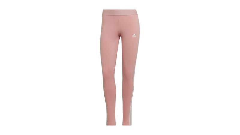 adidas Women's Loungewear Essentials 3-Stripes Leggings Wonder Mauve/White