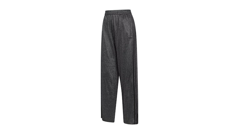 adidas Women's Lurex Firebird Track Pants Black/Silver Metallic