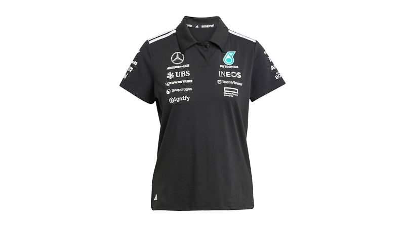adidas Women's Mercedes AMG Petronas Formula Team Polo Black/White