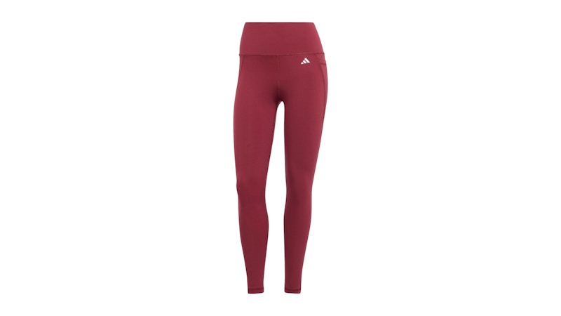 adidas Women's Optime Stash Pocket High-Waisted 7/8 Leggings Shadow Red
