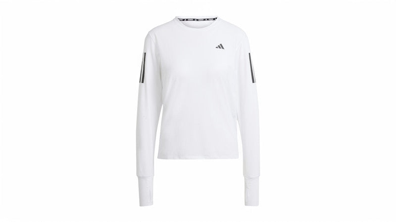 adidas Women's Own The Run Long Sleeve Long-Sleeve Top White