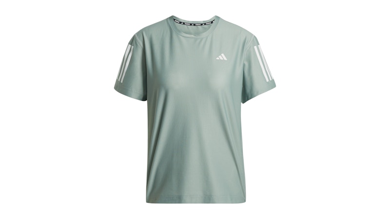 adidas Women's Own The Run T-Shirt Silver Green