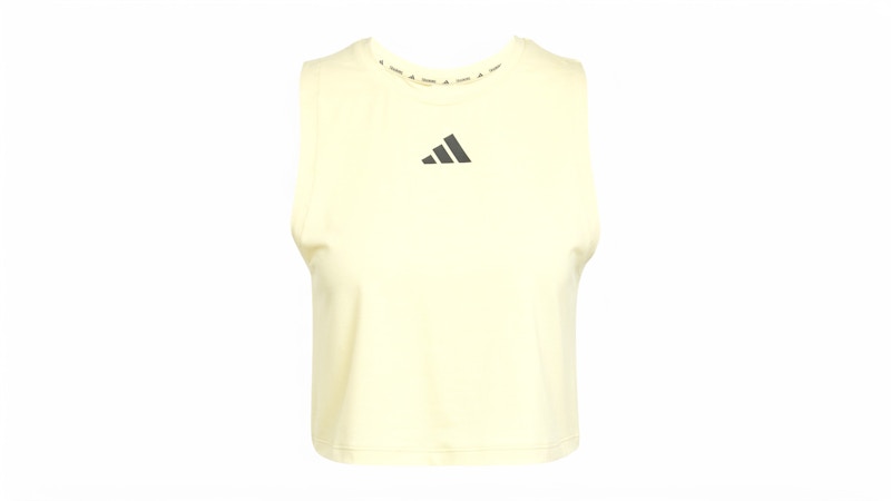 adidas Women's Power 3-Stripes Boxy Tank Top Powder Yellow